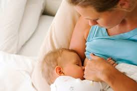 breastfeeding baby and mother