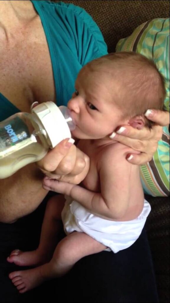 paced bottle feeding infant